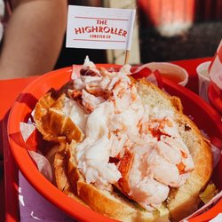 The Highroller Lobster - SO GOOD. Lobster tasted so fresh and tender. Bread was hefty and a great compliment. (Lobster Roll)