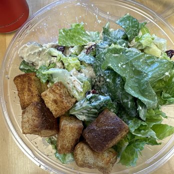 Giardino Gourmet Salads - Romaine lettuce, garlic croutons, feta cheese, dried cranberries, chick peas, avocado and Ceasar dressing. - Salad Near Me - Miami, Florida