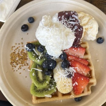 Waffle and Berry - Kireina Hana 1/3 size - Waffles Near Me - Honolulu, Hawaii Waffle and Berry - Kireina Hana 1/3 size - Waffles Near Me - Honolulu, Hawaii