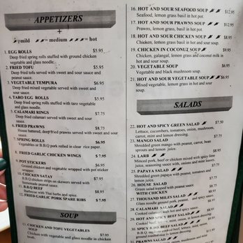 Thai Gem - Menu - Thai Near Me - Clovis, California