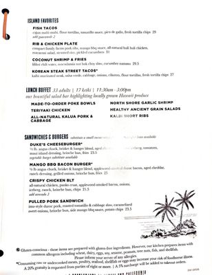 Menu photo 8 Duke's Waikiki Honolulu, HI