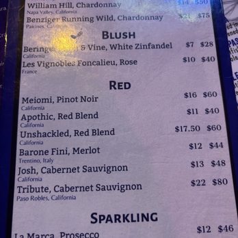 Nate's Seafood and Steakhouse - Drink menu - Seafood Near Me - Addison, Texas