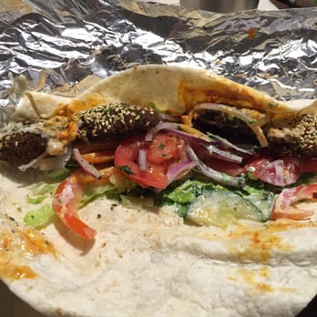 Falafel Hut - The inside of the falafel sandwich - Food Stands Near Me - Hong Kong, HK