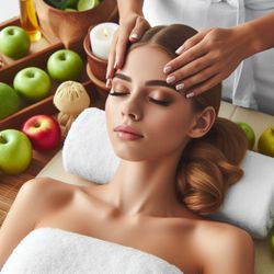 Apple Spa - Lady receiving massage at Apple Spa