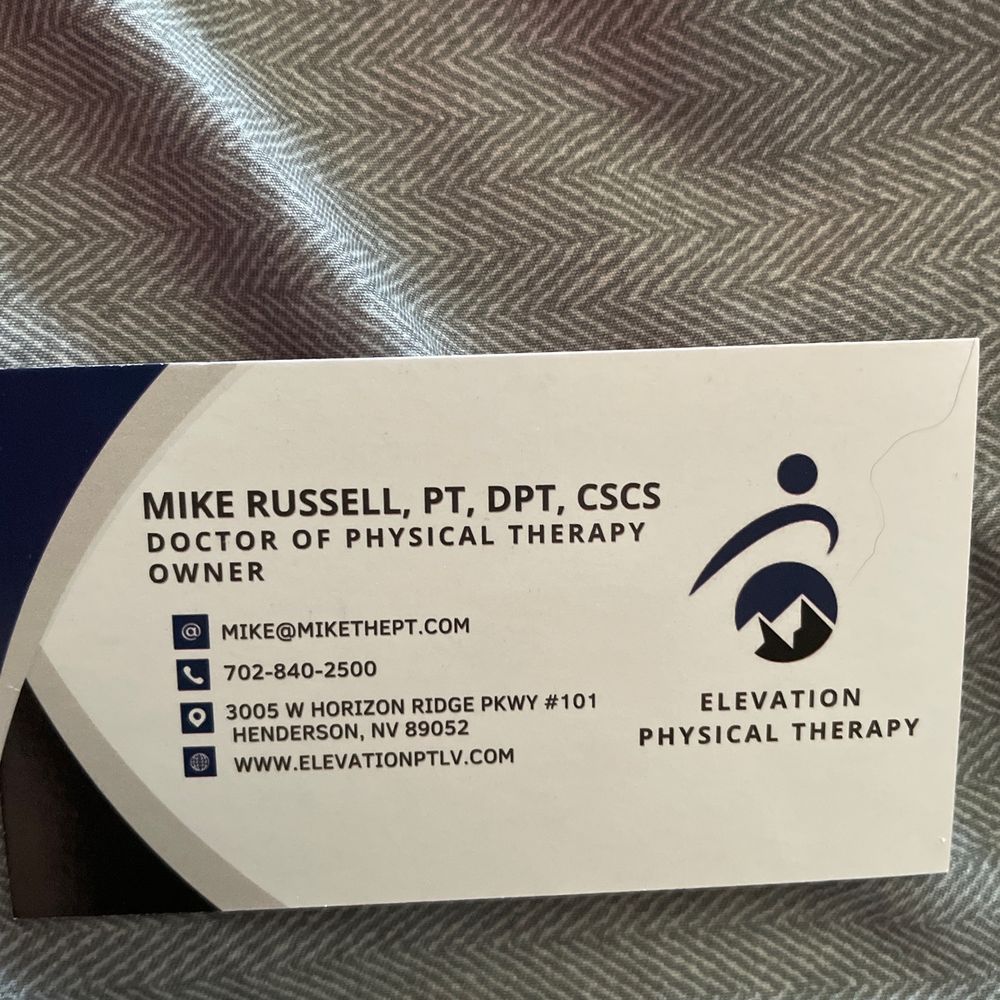 Elevation Physical Therapy - Physical Therapy Near Me - Henderson, Nevada Elevation Physical Therapy - Physical Therapy Near Me - Henderson, Nevada