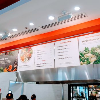 BIBIBOP Asian Grill - Menu located above assembly line - Asian Fusion Near Me - Mason, Ohio