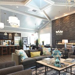 Merion at Cross Keys - Cross keys clubhouse with seating, a bar and fireplace