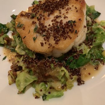 Small Batch - Roasted Cod with Brussels sprouts and crispy quinoa - New American Near Me - Garden City, New York Small Batch - Roasted Cod with Brussels sprouts and crispy quinoa - New American Near Me - Garden City, New York