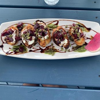 UpRooted Restaurant and Bar - Beet Crostini - excellent !!!! - American Near Me - McHenry, Illinois UpRooted Restaurant and Bar - Beet Crostini - excellent !!!! - American Near Me - McHenry, Illinois