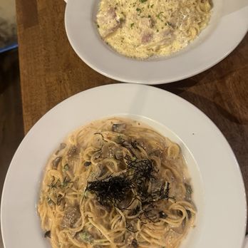 PASTA e PASTA by Allegro - Carbonara (top) and mentai pasta (bottom) - Italian Near Me - Los Angeles, California PASTA e PASTA by Allegro - Carbonara (top) and mentai pasta (bottom) - Italian Near Me - Los Angeles, California