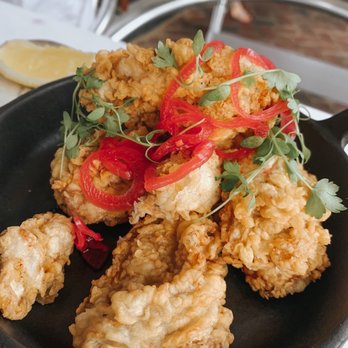 Alchemy Bistro & Bar - Salt and Pepper Crispy Oysters - New American Near Me - Edgartown, Massachusetts