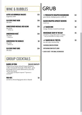 Menu photo 2 Velvet Bend, OR