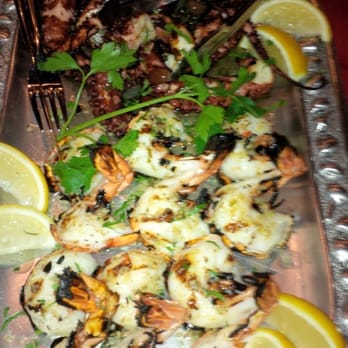 Joso's - grilled octopus and butterflied shrimp. Dip your bread in the leftover garlic and olive oil. sooo good! - Seafood Near Me - Toronto, Ontario Joso's - grilled octopus and butterflied shrimp. Dip your bread in the leftover garlic and olive oil. sooo good! - Seafood Near Me - Toronto, Ontario