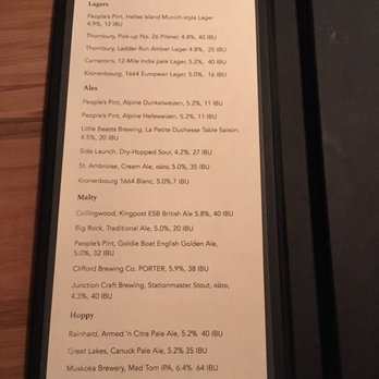 The Alpine - Menu - Canadian (New) Near Me - Toronto, Ontario