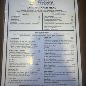 La Cocina de Consuelo - Menu - Mexican Near Me - Austin, Texas