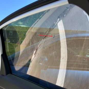 John's Window Tinting - Bubbles in the window. Picture taken 4 days after tinting. - Car Window Tinting Near Me - La Vergne, Tennessee