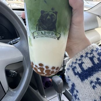 Daboba - Uji matcha latte with golden boba - Bubble Tea Near Me - Gilbert, Arizona