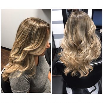 Hair by Jenn Cota - Full head highlights with root smudge - Hair Salons Near Me - Corona, California Hair by Jenn Cota - Full head highlights with root smudge - Hair Salons Near Me - Corona, California