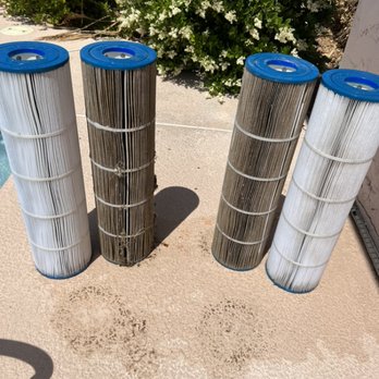Nautical 7 Pools - A side by side comparison of our filter cleaning, rest assured we always provide proof that your filters were properly cleaned. - Pool Cleaners Near Me - Las Vegas, Nevada