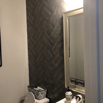 Zezatti Construction - Just a plain wall; upgraded with grey subway tile! - General Contractors Near Me Zezatti Construction - Just a plain wall; upgraded with grey subway tile! - General Contractors Near Me