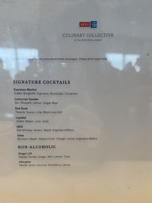 Menu photo 1 The Centurion Lounge San Francisco, CA Menu photo 1 The Centurion Lounge San Francisco, CA