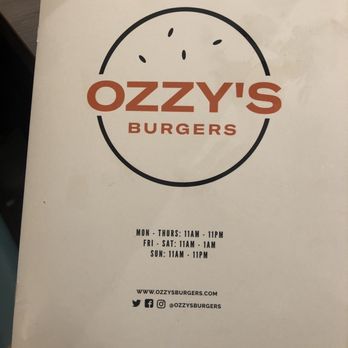 Ozzy's Burgers - Toronto - Menu - Burgers Near Me - Toronto, Ontario Ozzy's Burgers - Toronto - Menu - Burgers Near Me - Toronto, Ontario