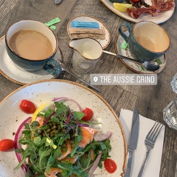 The Aussie Grind - Salmon Stack and The Aussie Grind Big Breaky - Cafes Near Me - Frisco, Texas The Aussie Grind - Salmon Stack and The Aussie Grind Big Breaky - Cafes Near Me - Frisco, Texas