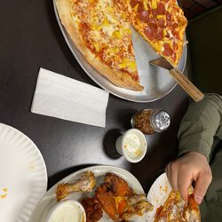 Brooklyn's Best Pizza & Pasta - Large pizza and Buffalo Wings