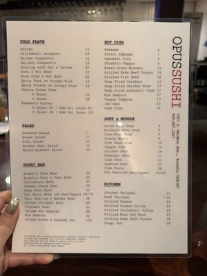 Menu photo 6 Opus Sushi Arcadia, CA Menu photo 6 Opus Sushi Arcadia, CA