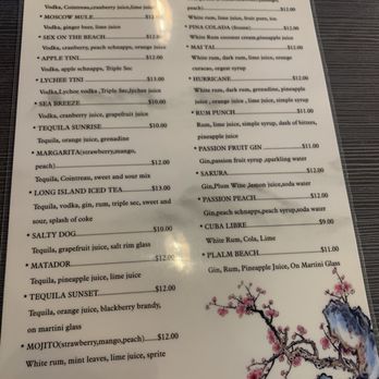 Sushi Ichii - Sushi Ichi - Mixed drinks menu - Sushi Bars Near Me - Katy, Texas
