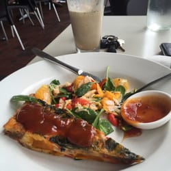 Jamaica Blue Cooroy - Veg Frittata with iced coffee!