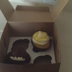Smallcakes A Cupcakery - Lemon and chocolate cream.