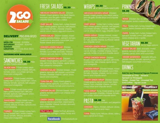 Menu photo 1 2GO Salads Calexico, CA Menu photo 1 2GO Salads Calexico, CA