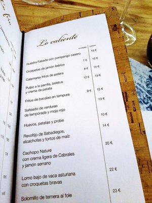 Menu photo 1 Nature Chigre Oviedo, O