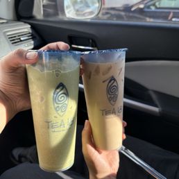 Matcha Ice Blended (left) and Hokkaido Milk Tea (right) Matcha Ice Blended (left) and Hokkaido Milk Tea (right)