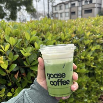 Goose Coffee - Iced matcha with vanilla cream top - Coffee & Tea Near Me - Rancho Cucamonga, California Goose Coffee - Iced matcha with vanilla cream top - Coffee & Tea Near Me - Rancho Cucamonga, California