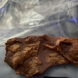 Marini's Candies - In the chocolate covered bacon, the bacon is burnt to a crisp. Not edible. Who wants the taste of burnt bacon and chocolate! Uggh!