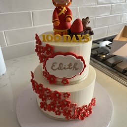 a cake with a tiger on top