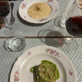 Marzapane - Two crazy pastas -- lemon risotto with cumin (bright) and Bibb lettuce pesto (wow so fresh!) - Italian Near Me - Rome, RM Marzapane - Two crazy pastas -- lemon risotto with cumin (bright) and Bibb lettuce pesto (wow so fresh!) - Italian Near Me - Rome, RM