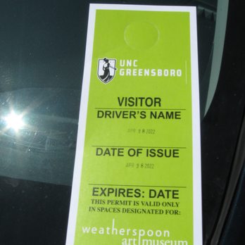Weatherspoon Art Museum - parking pass - Art Museums Near Me - Greensboro, North Carolina Weatherspoon Art Museum - parking pass - Art Museums Near Me - Greensboro, North Carolina