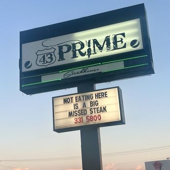 43 Prime Steakhouse - Outside Sign - Seafood Near Me - Northport, Alabama 43 Prime Steakhouse - Outside Sign - Seafood Near Me - Northport, Alabama