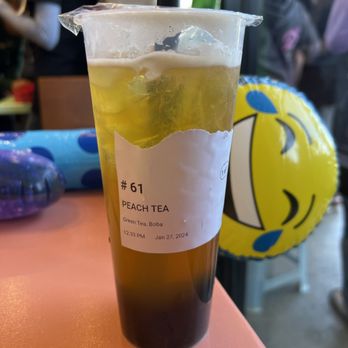 Bobo The Boba - Peach green tea - Bubble Tea Near Me - Northridge, California Bobo The Boba - Peach green tea - Bubble Tea Near Me - Northridge, California