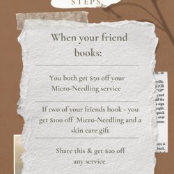 SkinStudioMN - REFER A FRIEND & get these deals when you follow these steps! Time is counting down! See you on 4/20! Can't wait to meet you guys!