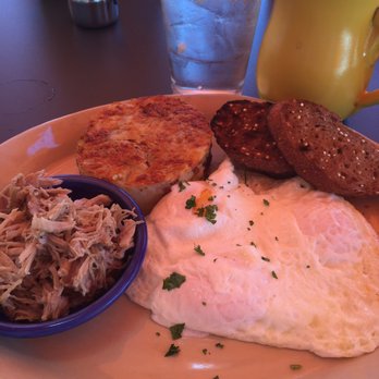 Snooze, an A.M. Eatery - Eggs over easy, pulled pork, hash and pumpernickel toast! So yummy! - Breakfast & Brunch Near Me - Austin, Texas Snooze, an A.M. Eatery - Eggs over easy, pulled pork, hash and pumpernickel toast! So yummy! - Breakfast & Brunch Near Me - Austin, Texas