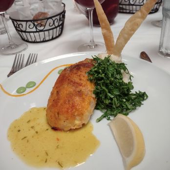 Spain Restaurant - Stuffed salmon with mashed potatoes and greens - Spanish Near Me - Cranston, Rhode Island Spain Restaurant - Stuffed salmon with mashed potatoes and greens - Spanish Near Me - Cranston, Rhode Island