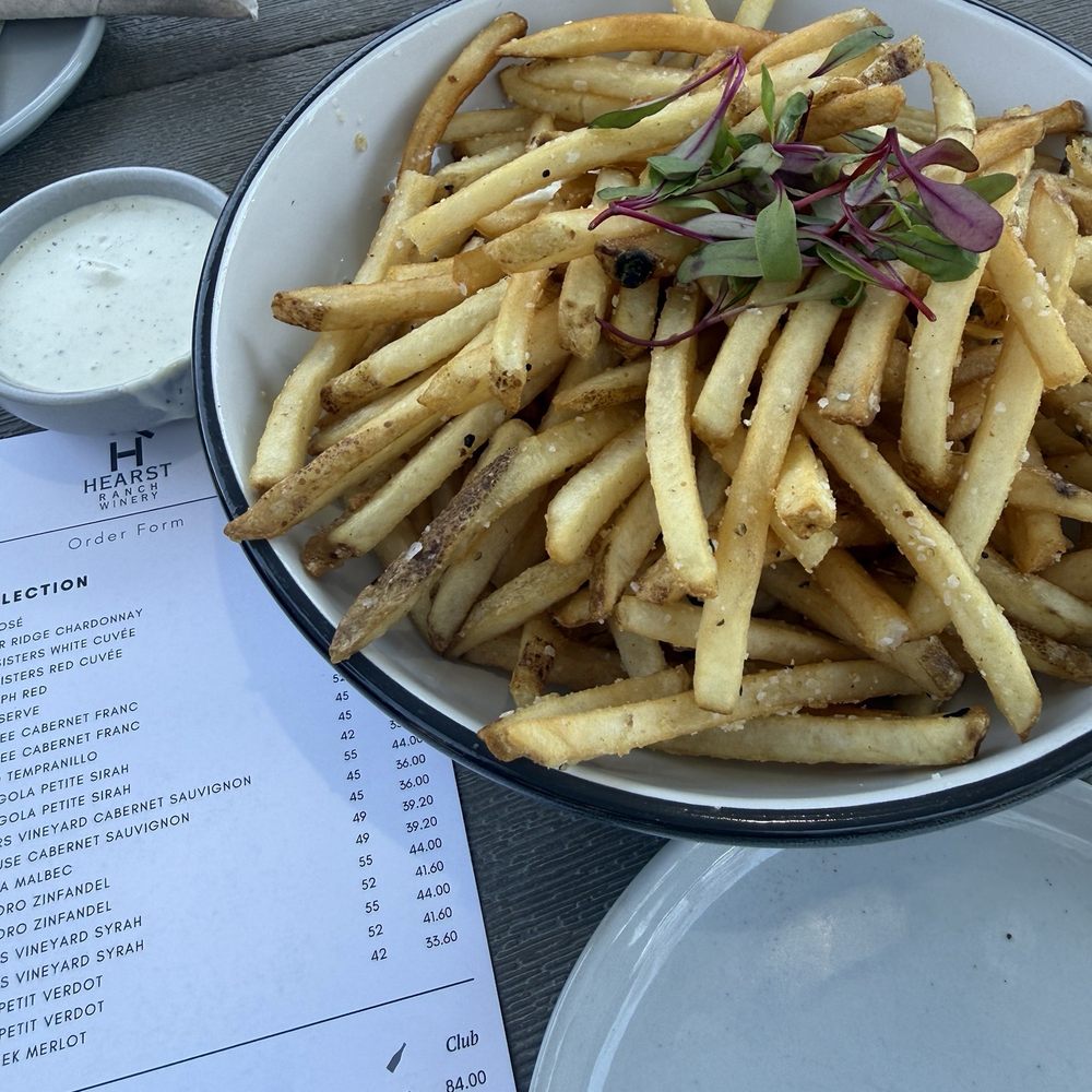 Hearst Ranch Winery - The French fries - Wine Tasting Room Near Me - San Simeon, California Hearst Ranch Winery - The French fries - Wine Tasting Room Near Me - San Simeon, California