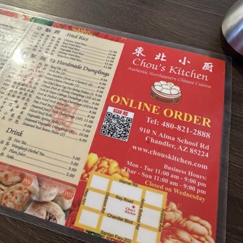 Chou's Kitchen - Menu - Chinese Near Me - Chandler, Arizona
