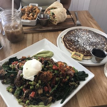 Cafe Wild - La Playa Scramble (I think), Good Vibes Burrito, Gluten Free Pancakes - Breakfast & Brunch Near Me - Manhattan Beach, California Cafe Wild - La Playa Scramble (I think), Good Vibes Burrito, Gluten Free Pancakes - Breakfast & Brunch Near Me - Manhattan Beach, California