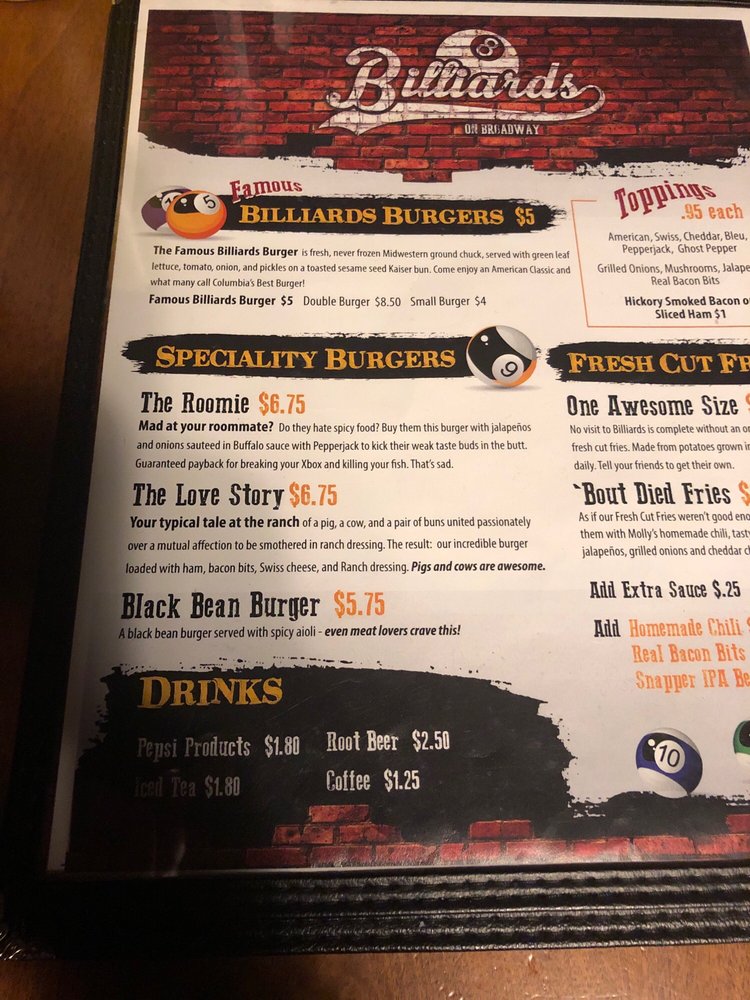 BILLIARDS ON BROADWAY 18 Photos & 53 Reviews 514 E Broadway, Columbia, MO Yelp