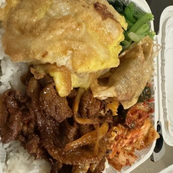 2 Moms Kitchen - Fishjun and spicy pork plate - Korean Near Me - Wahiawa, Hawaii